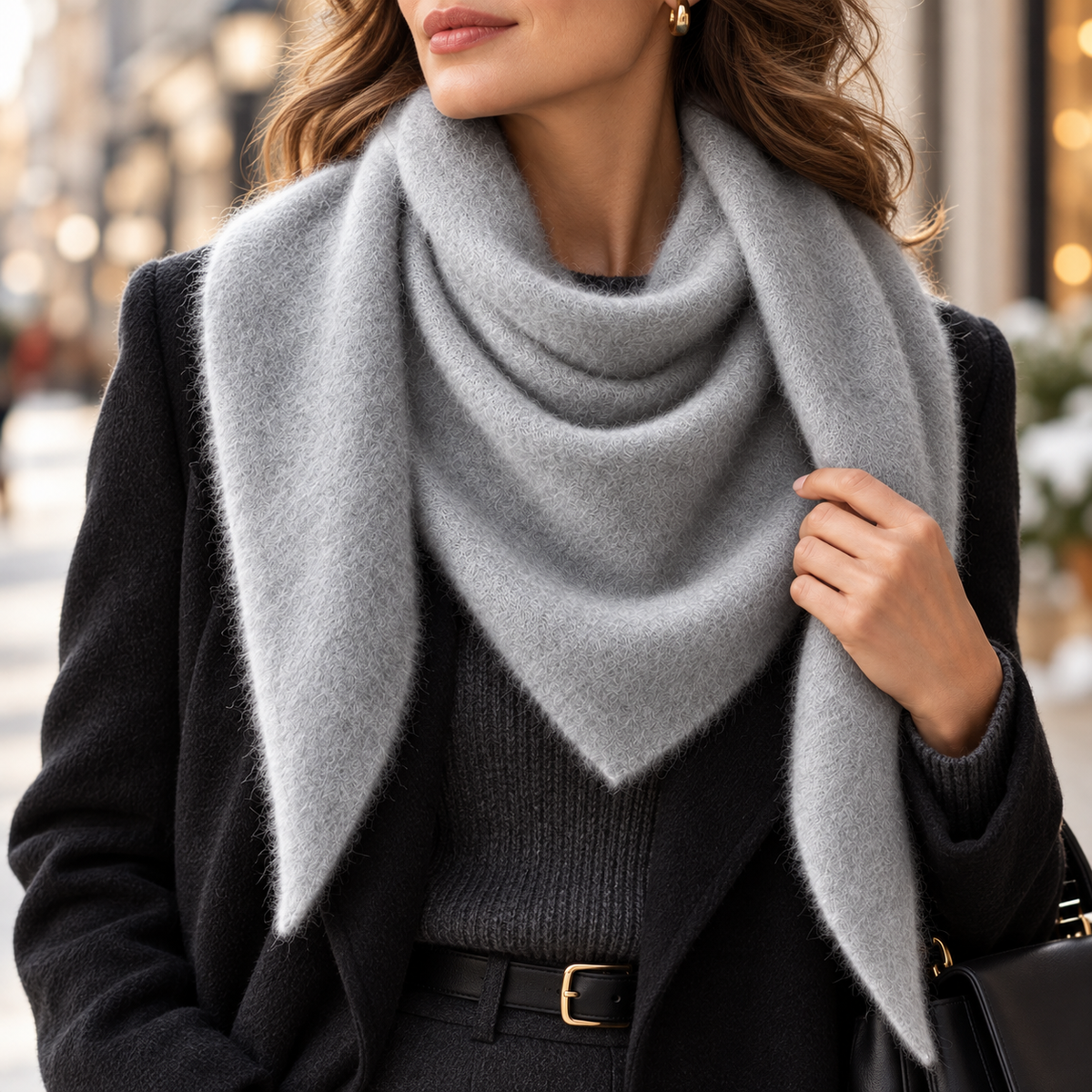 Noelle Pure Cashmere Triangle Scarf