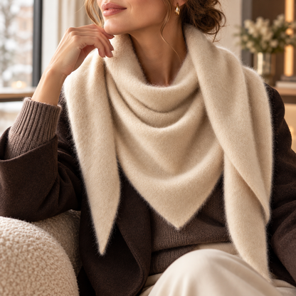 Noelle Pure Cashmere Triangle Scarf