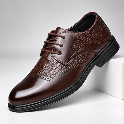 Alder Leather Croc Dress Shoes