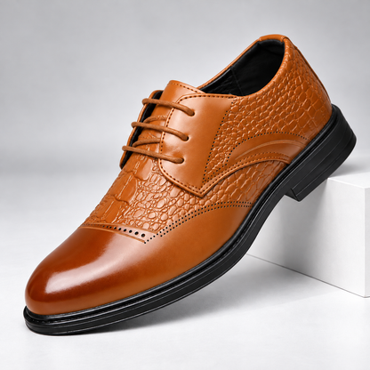 Alder Leather Croc Dress Shoes