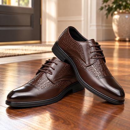 Alder Leather Croc Dress Shoes