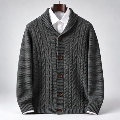 Everett Pure Wool Shawl Cardigan
