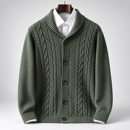 Everett Pure Wool Shawl Cardigan