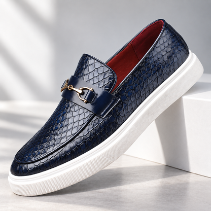 Hayes Leather Embossed Loafers
