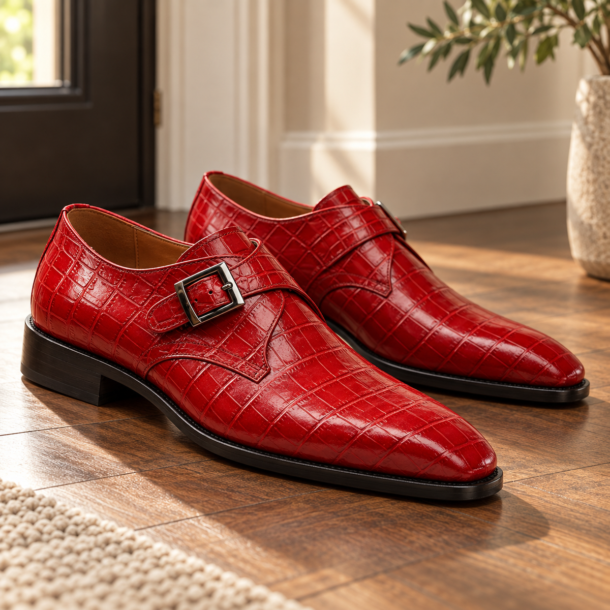 Hayes Genuine Leather Monk Strap Shoes