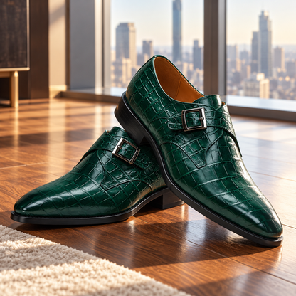 Hayes Genuine Leather Monk Strap Shoes