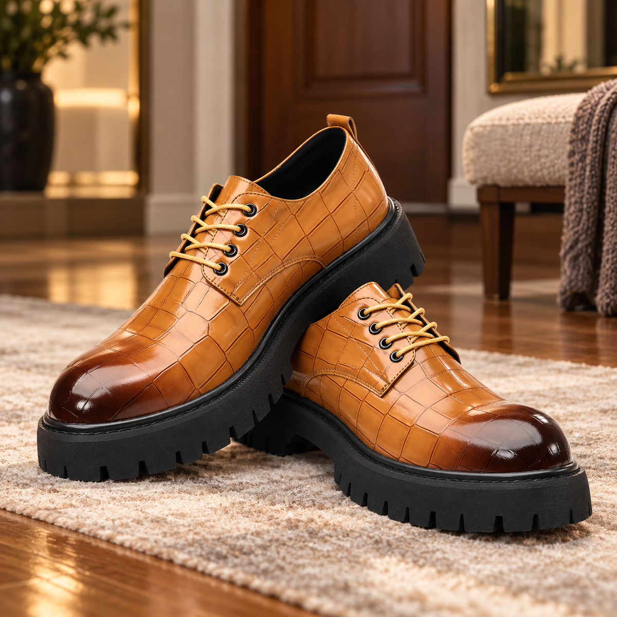 Hayes Leather Lug Sole Shoes