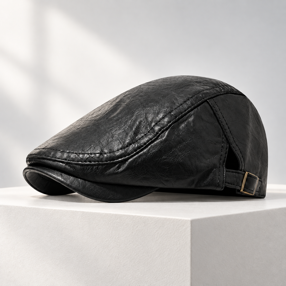 Hayes Leather Flat Cap
