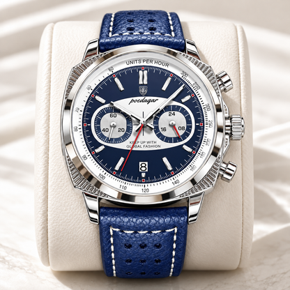 Everett Leather Chronograph Watch