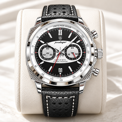 Everett Leather Chronograph Watch