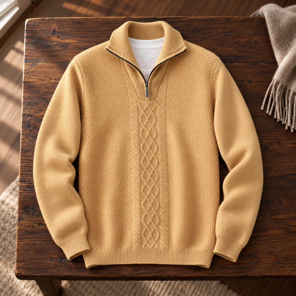Everett Merino Wool Quarter Zip