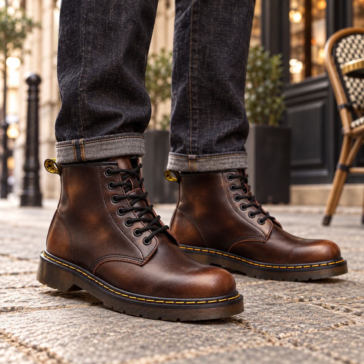 Weston Leather Lace-Up Boots