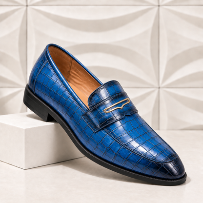 Alton Leather Croc Loafers