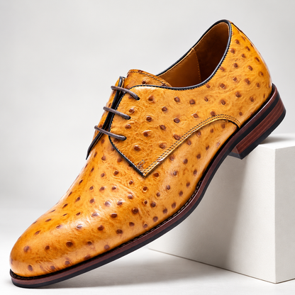 Calder Genuine Leather Ostrich Shoes
