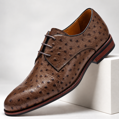Calder Genuine Leather Ostrich Shoes