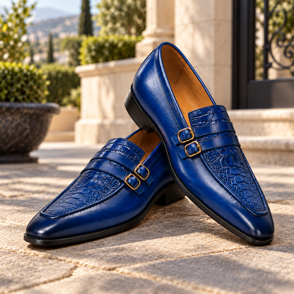 Calder Leather Monk Strap Shoes