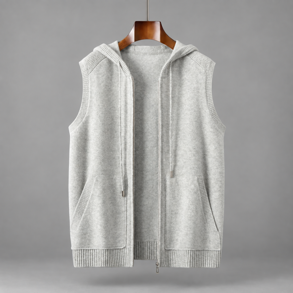 Everett Merino Wool Hooded Vest