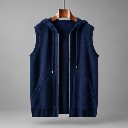 Everett Merino Wool Hooded Vest