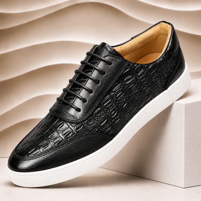 Alton Genuine Leather Embossed Sneakers