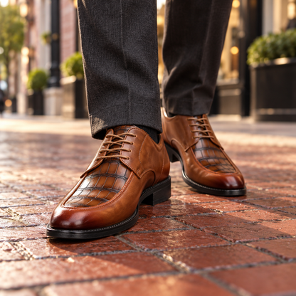Hayes Leather Croc Shoes