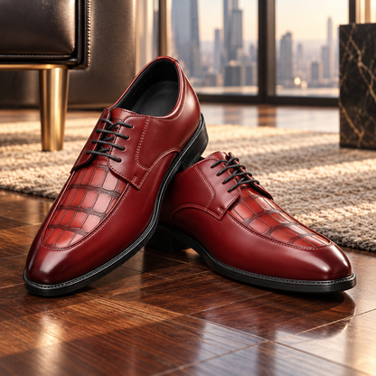 Hayes Leather Croc Shoes