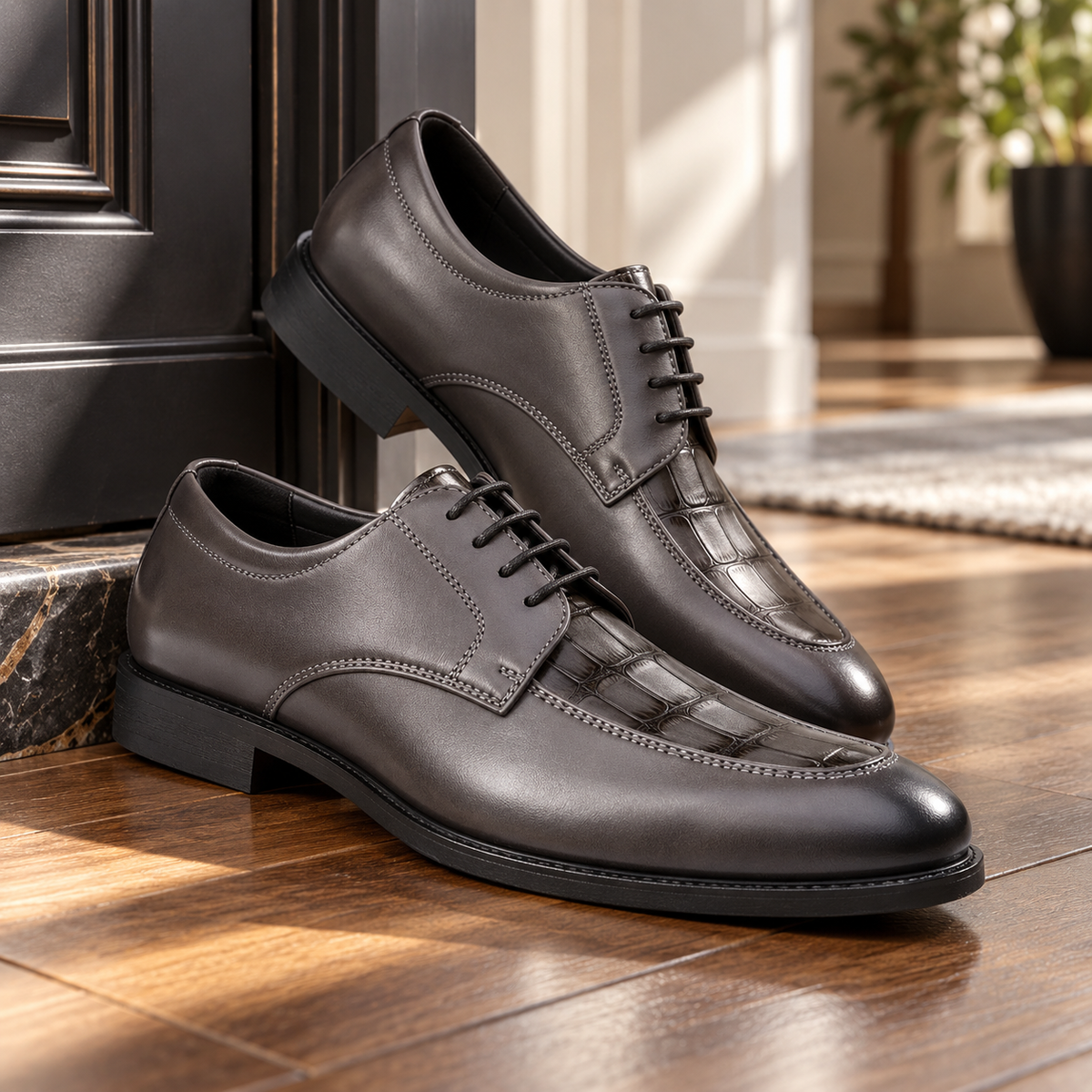 Hayes Leather Croc Shoes