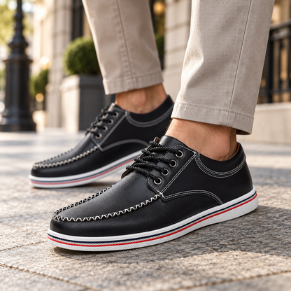 Alton Leather Moc Toe Shoes
