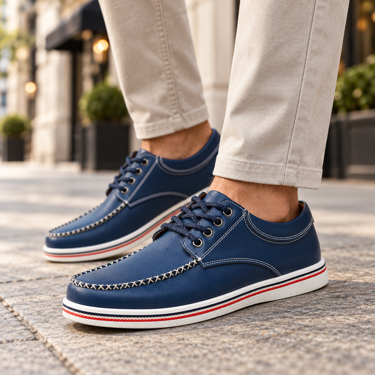 Alton Leather Moc Toe Shoes