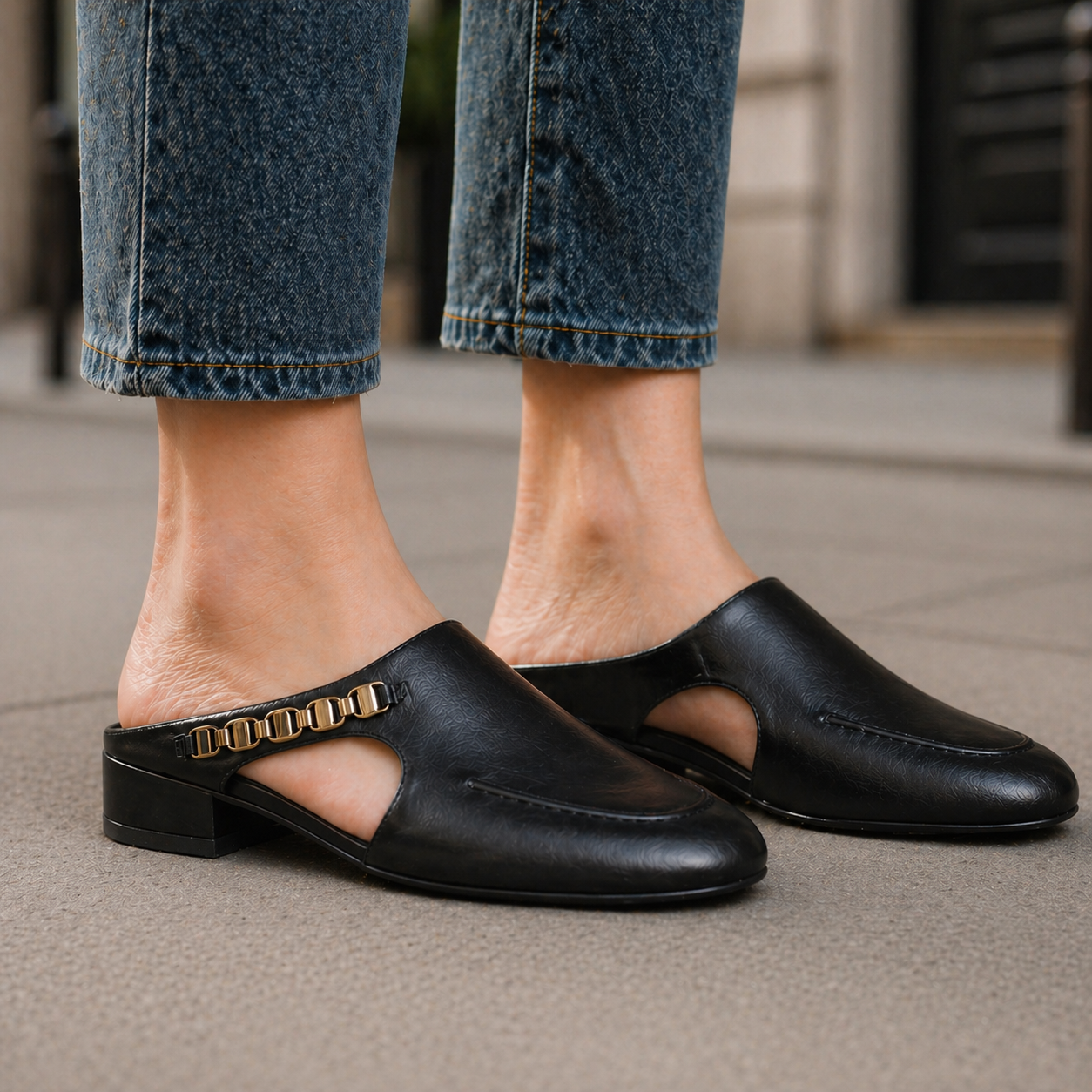 Selene Leather Mules