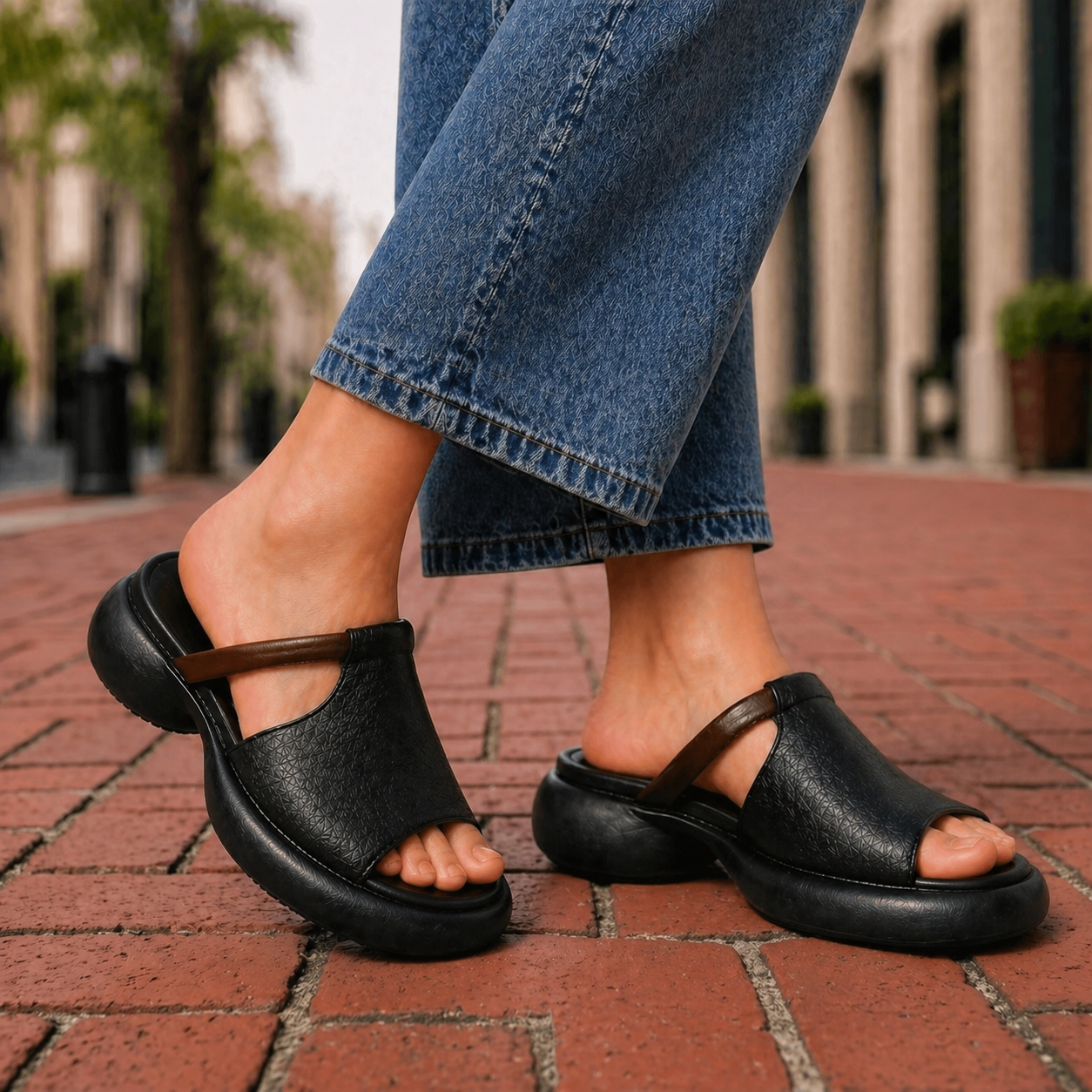Liora Leather Platform Sandals