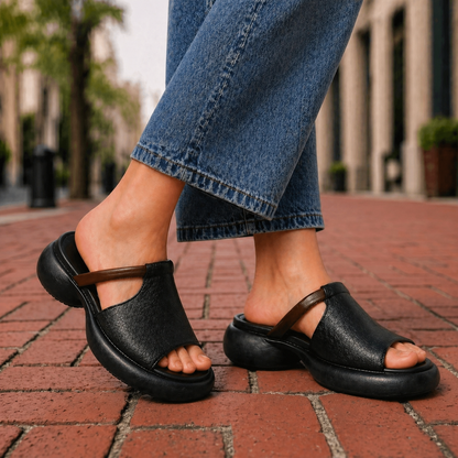 Liora Leather Platform Sandals