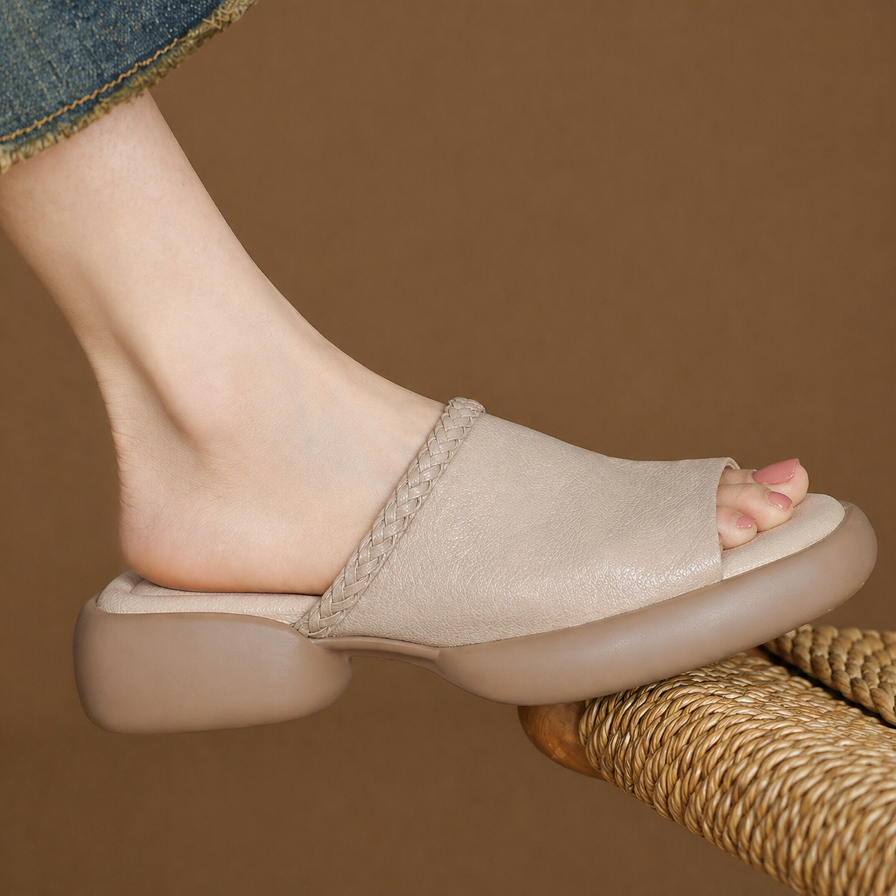 Aveline Genuine Leather Platform Sandals