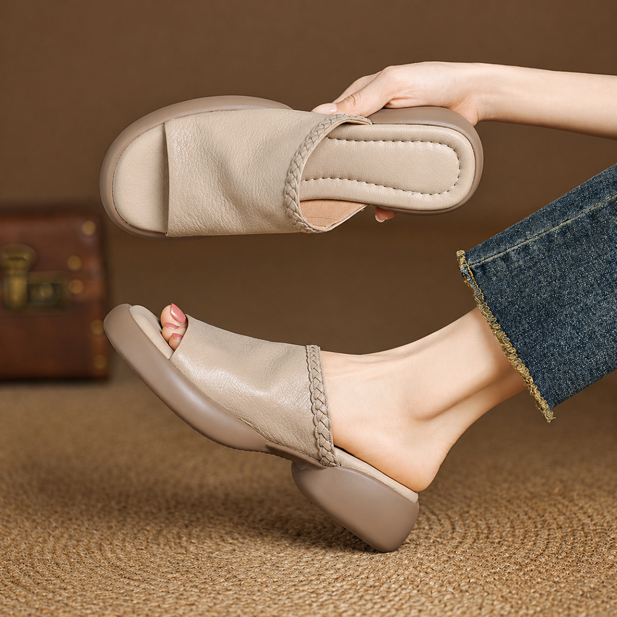 Aveline Genuine Leather Platform Sandals