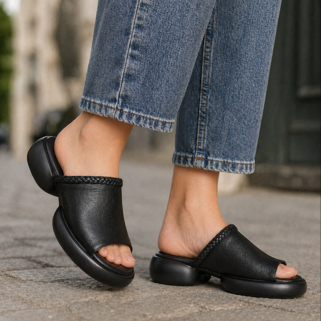 Aveline Genuine Leather Platform Sandals