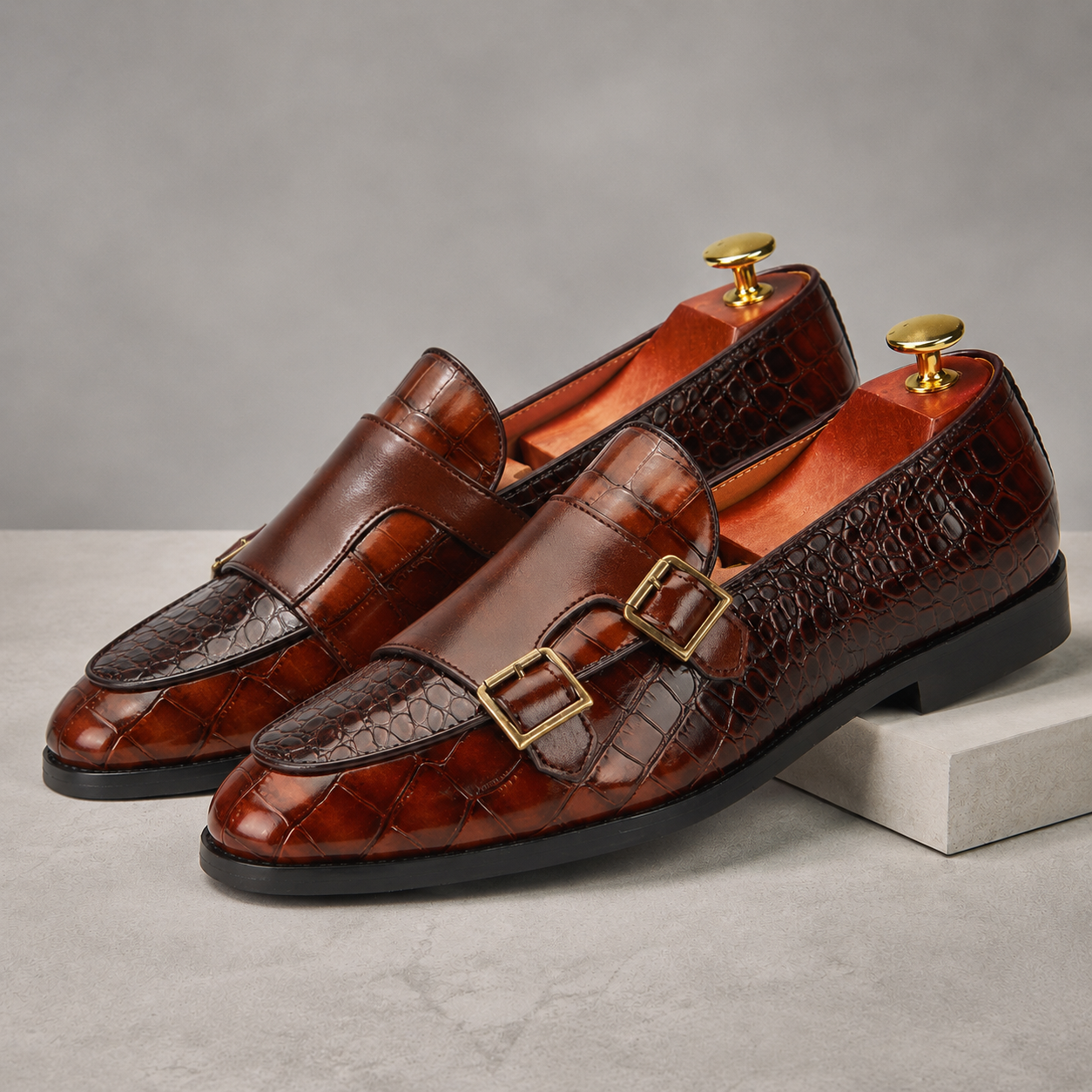 Montrose Leather Croc Loafers