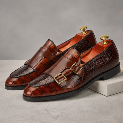 Montrose Leather Croc Loafers
