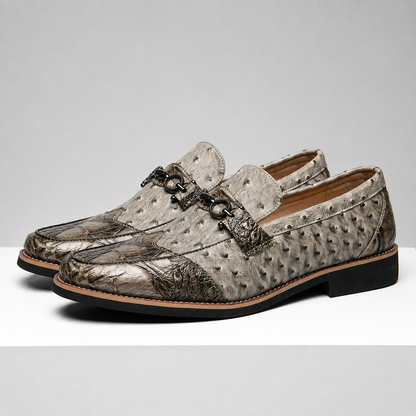 Montrose Leather Ostrich Loafers