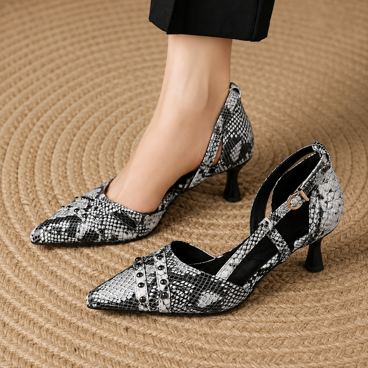 Violetta Genuine Leather Heels