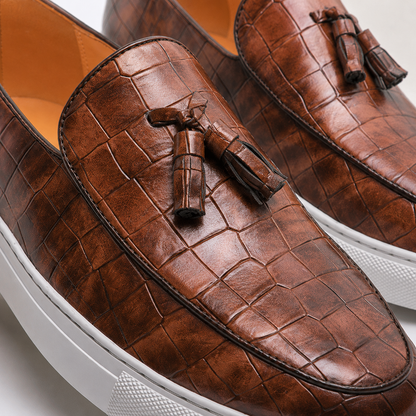 Feretti Leather Croc Sneakers