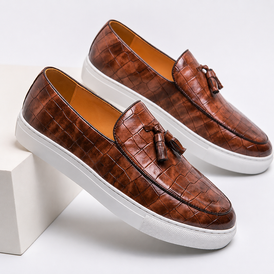 Feretti Leather Croc Sneakers
