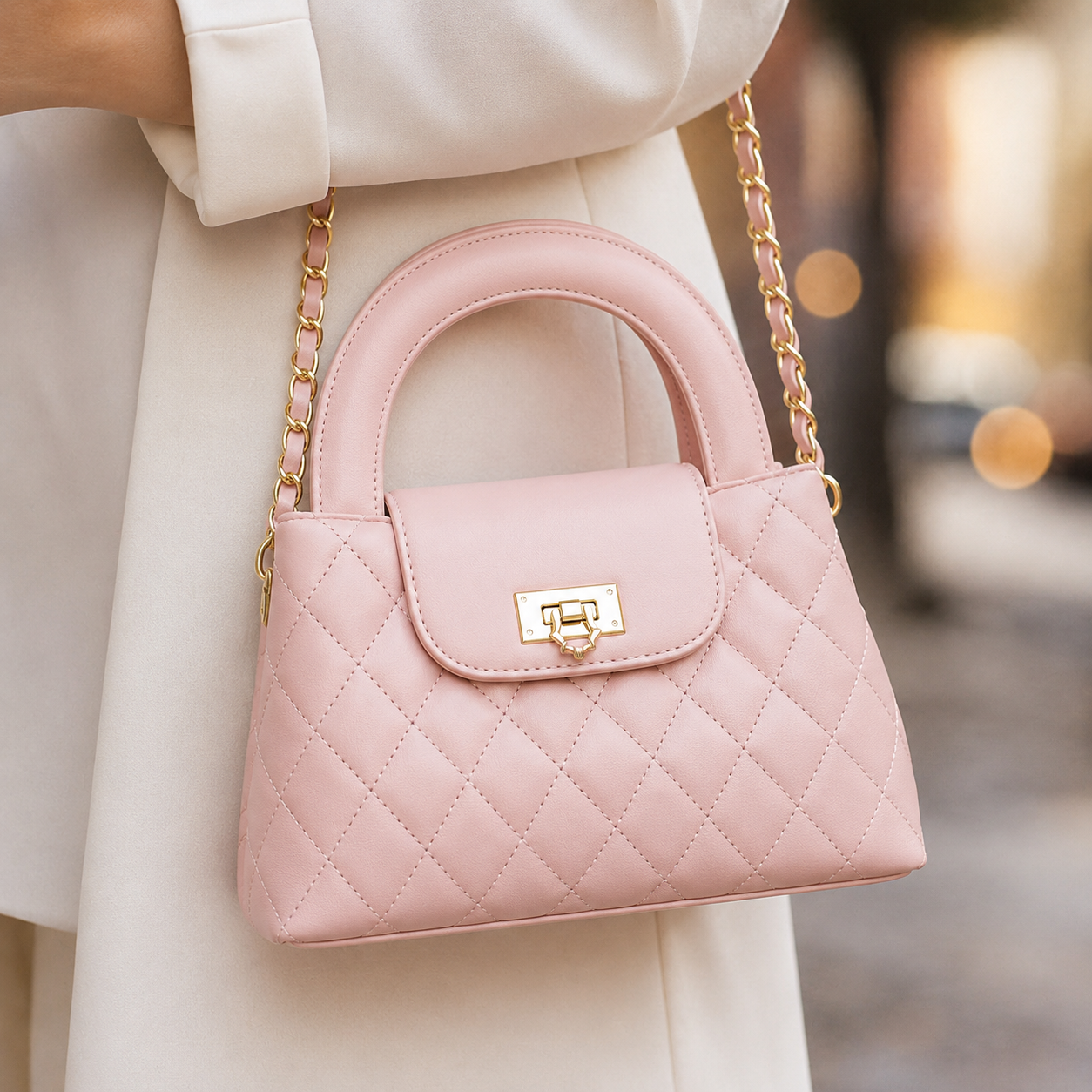 Liora Quilted Leather Handbag