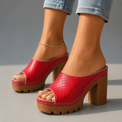 Mercer Leather Platform Heels
