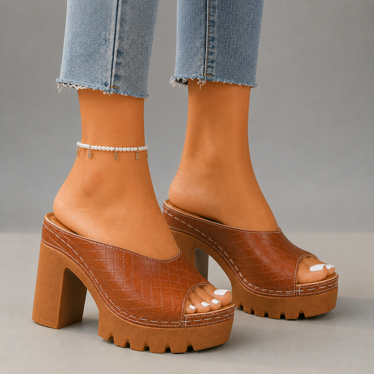 Mercer Leather Platform Heels