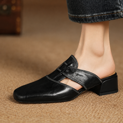 Lucia Genuine Leather Mules