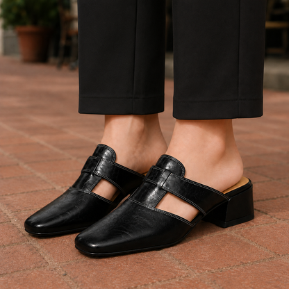 Lucia Genuine Leather Mules