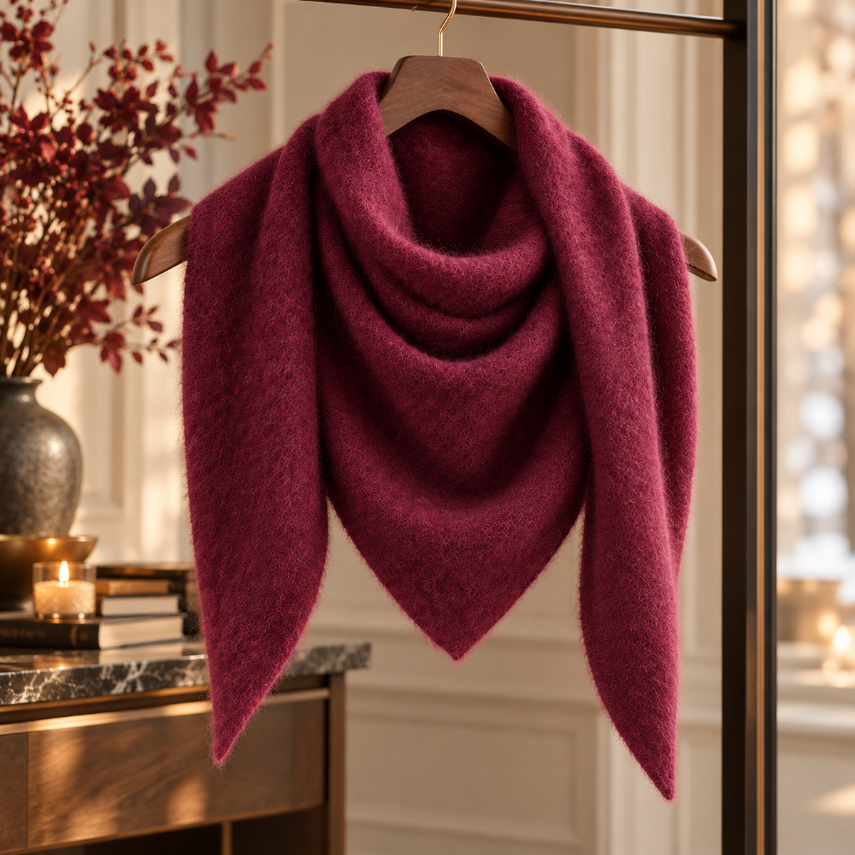 Noelle Pure Cashmere Triangle Scarf