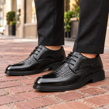 Alder Leather Croc Dress Shoes