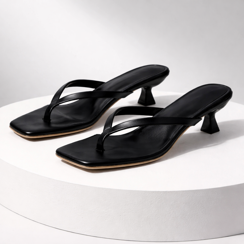 Lucia Leather Sandal Heels