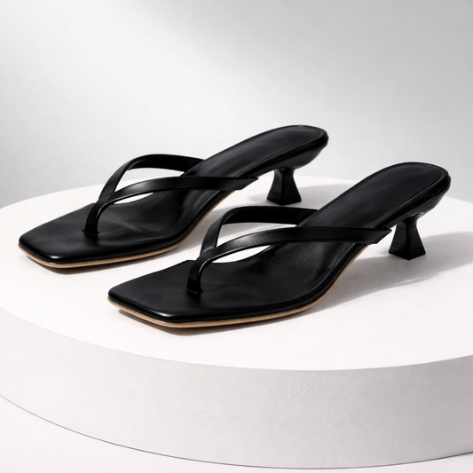 Lucia Leather Sandal Heels