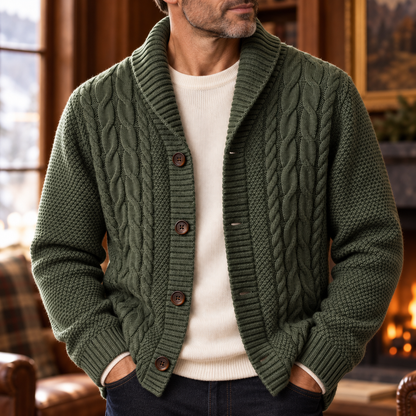 Everett Pure Wool Shawl Cardigan